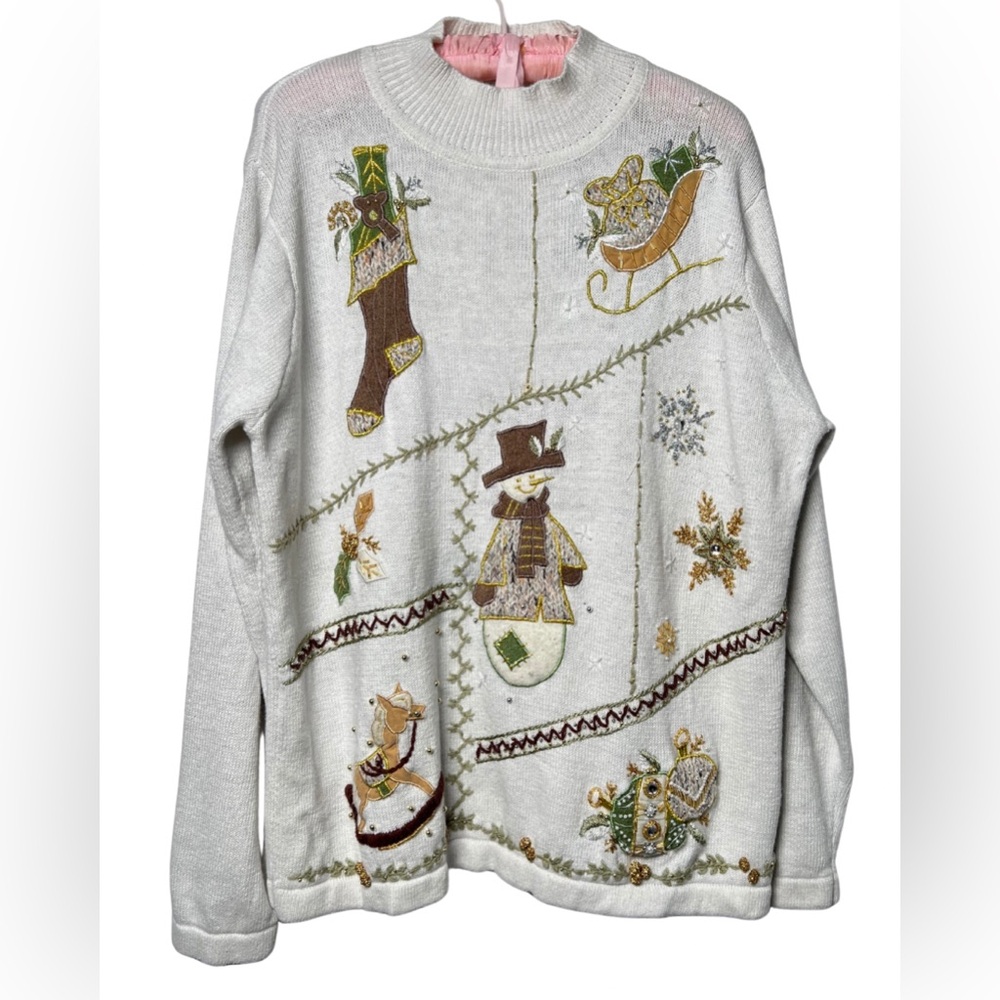 Vintage Basic Editions Holiday Christmas Sweater Size XL